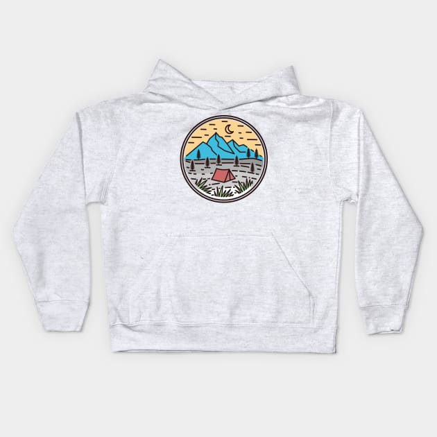 Mountains Kids Hoodie by Polahcrea